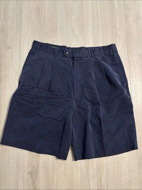 🔥BUNDLESALE Mens 38 Bobby Jones Navy Pleated Rayon Golf Shorts